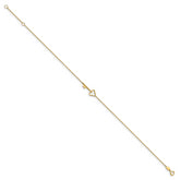 14K Polished Key  w/1in ext. Anklet